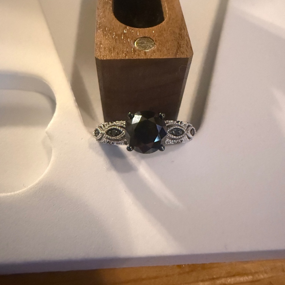 2ct Black Diamond engagement ring size 6 Jared